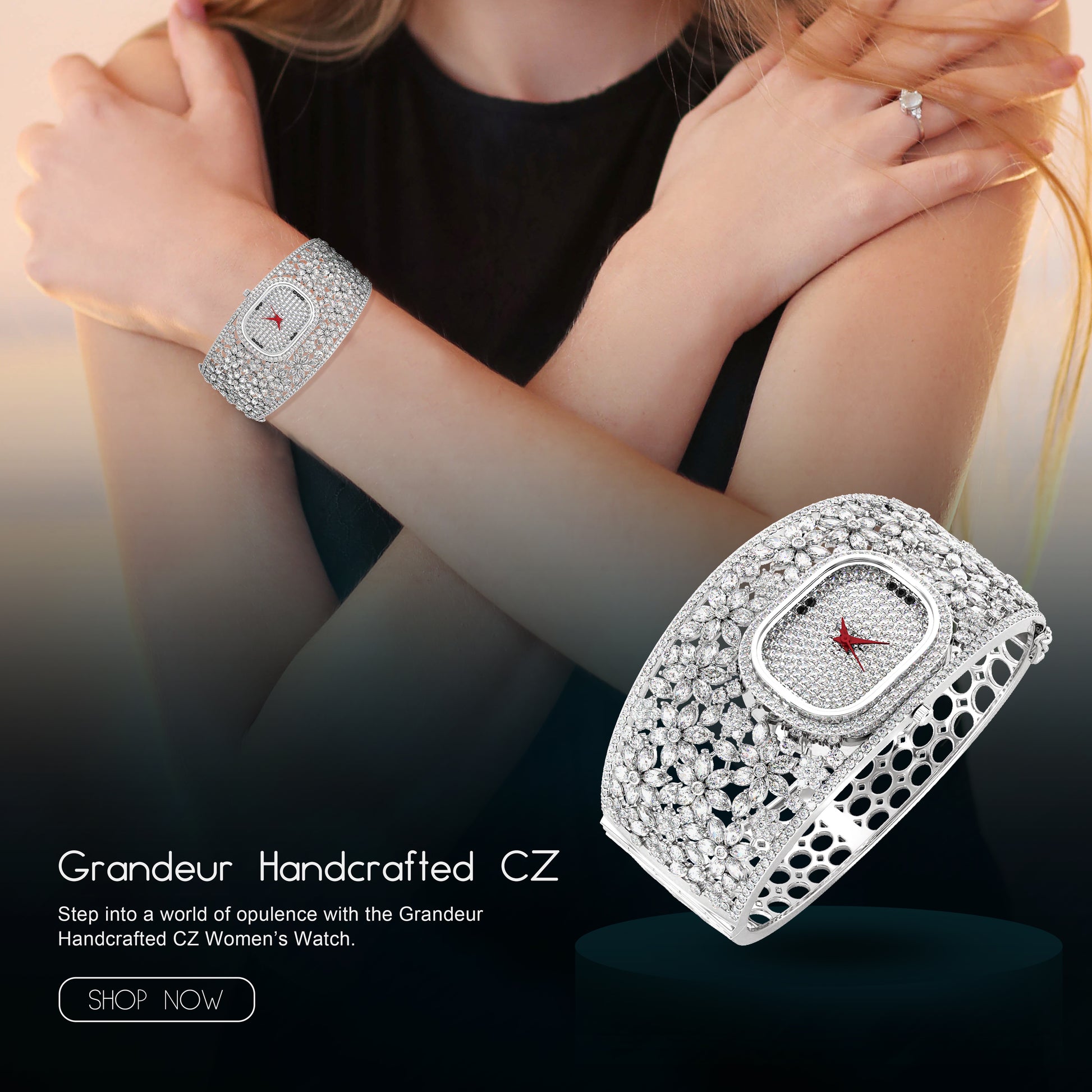 Luxury Silver Watch For Women