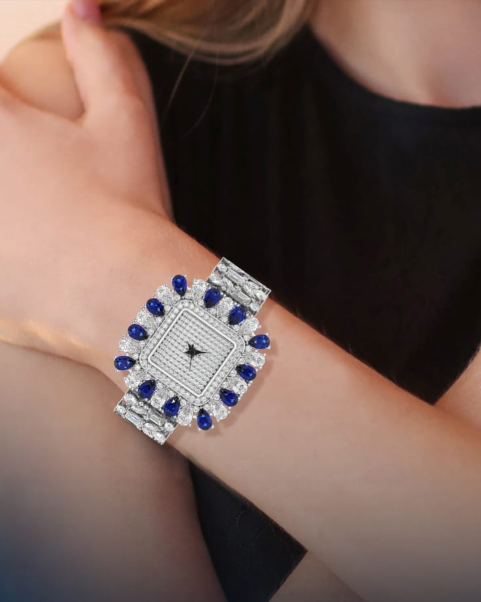 Blue Dial Women's Watch Gift for Wife Birthday Elegant – Milimisto