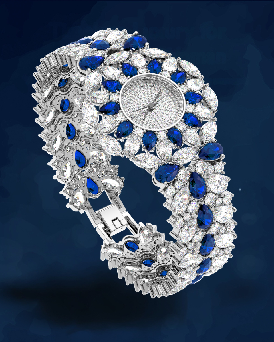 Blue Luxury Women's Watch Anniversary Gift for Wife – Milimisto