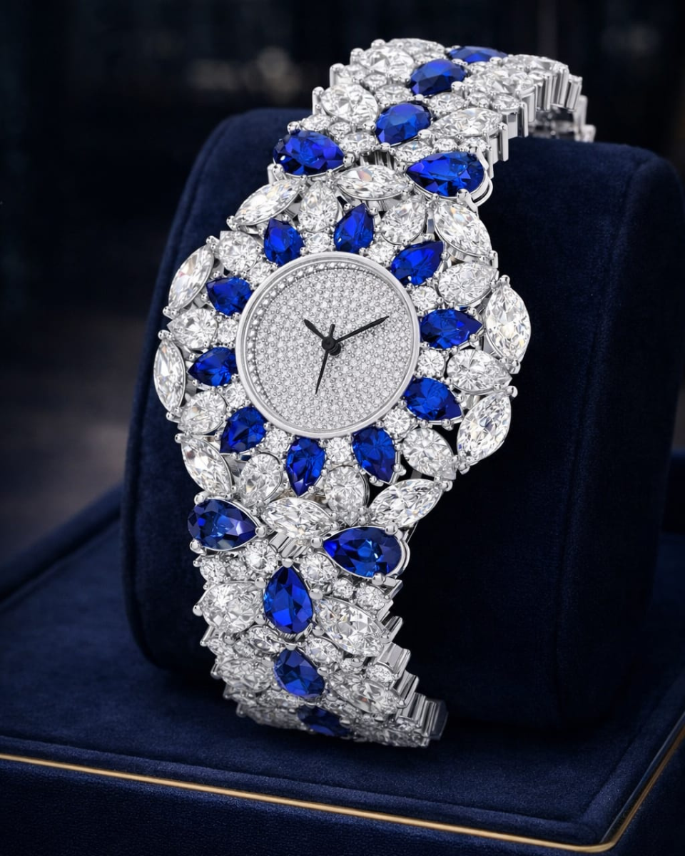 Blue Luxury Women's Watch Anniversary Gift for Wife – Milimisto