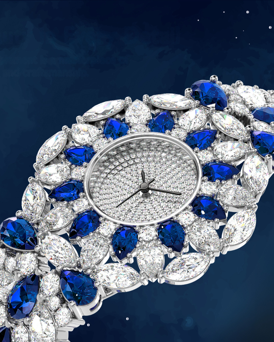 Blue Luxury Women's Watch Anniversary Gift for Wife – Milimisto