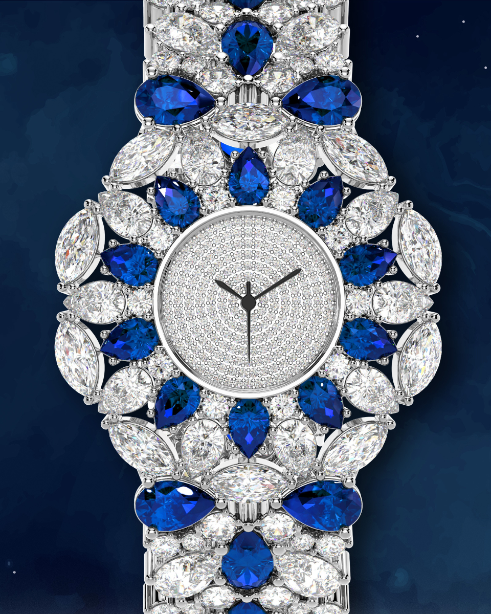 Blue Luxury Women's Watch Anniversary Gift for Wife – Milimisto