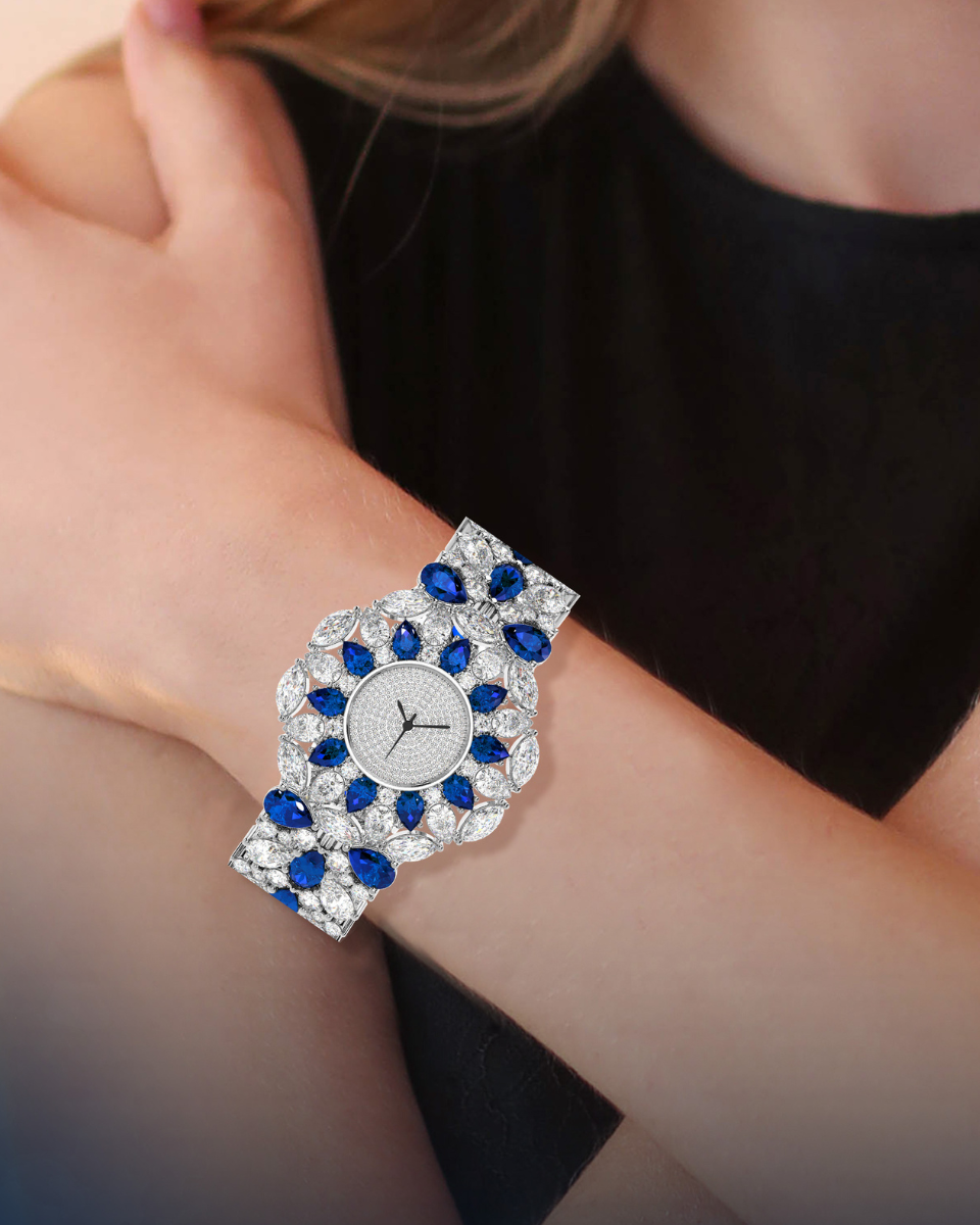 Blue Luxury Women's Watch Anniversary Gift for Wife – Milimisto