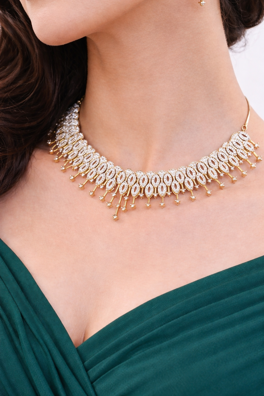 Luxury Golden and Silver Necklace