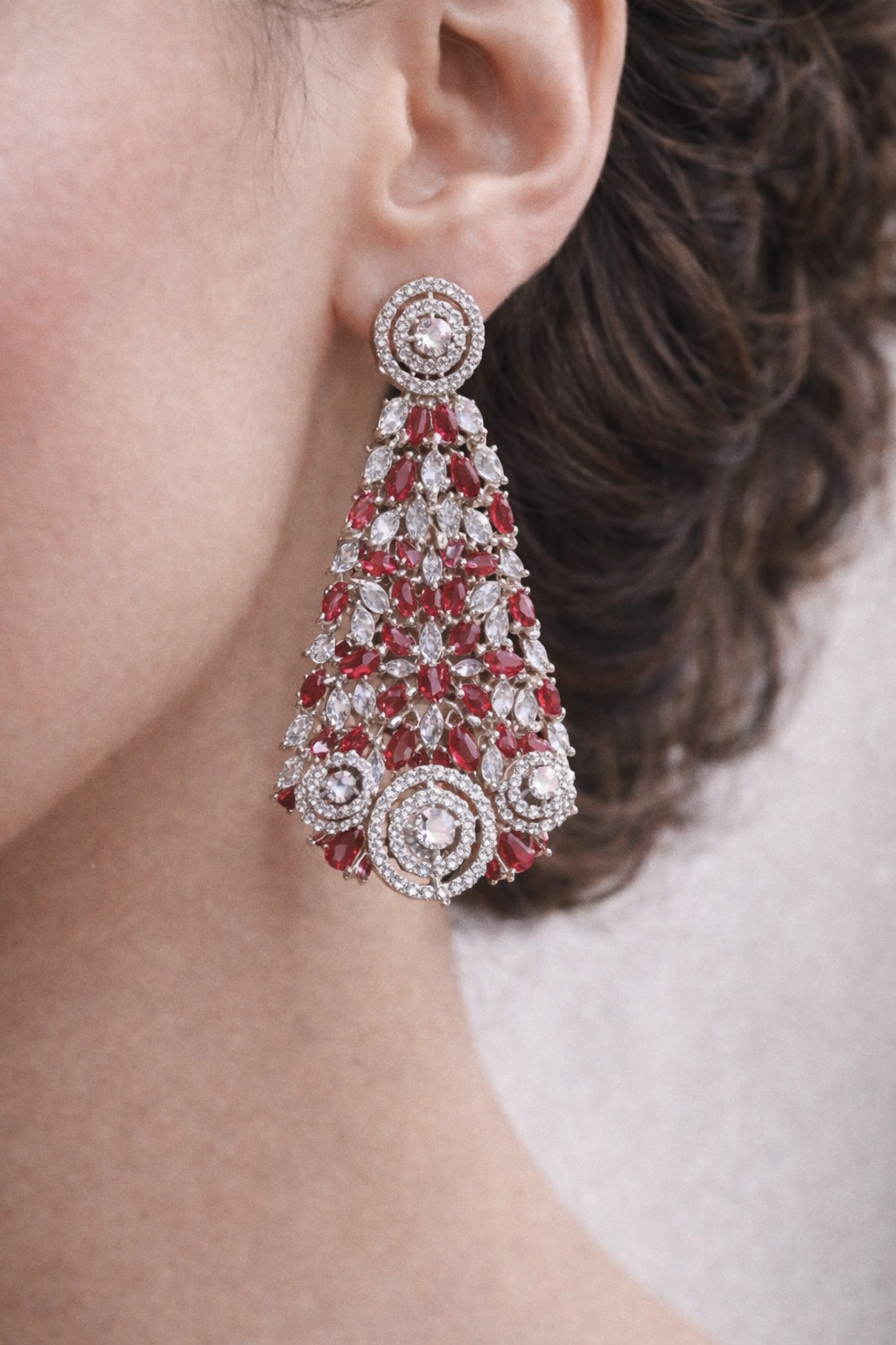 Elegant Ruby Necklace Set