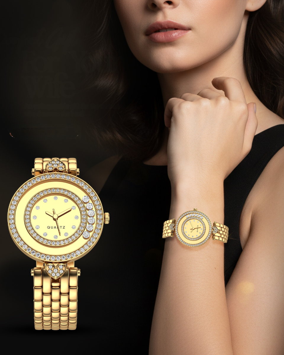 Women's Watch Gift for Wife Gold Dial Analog – Milimisto