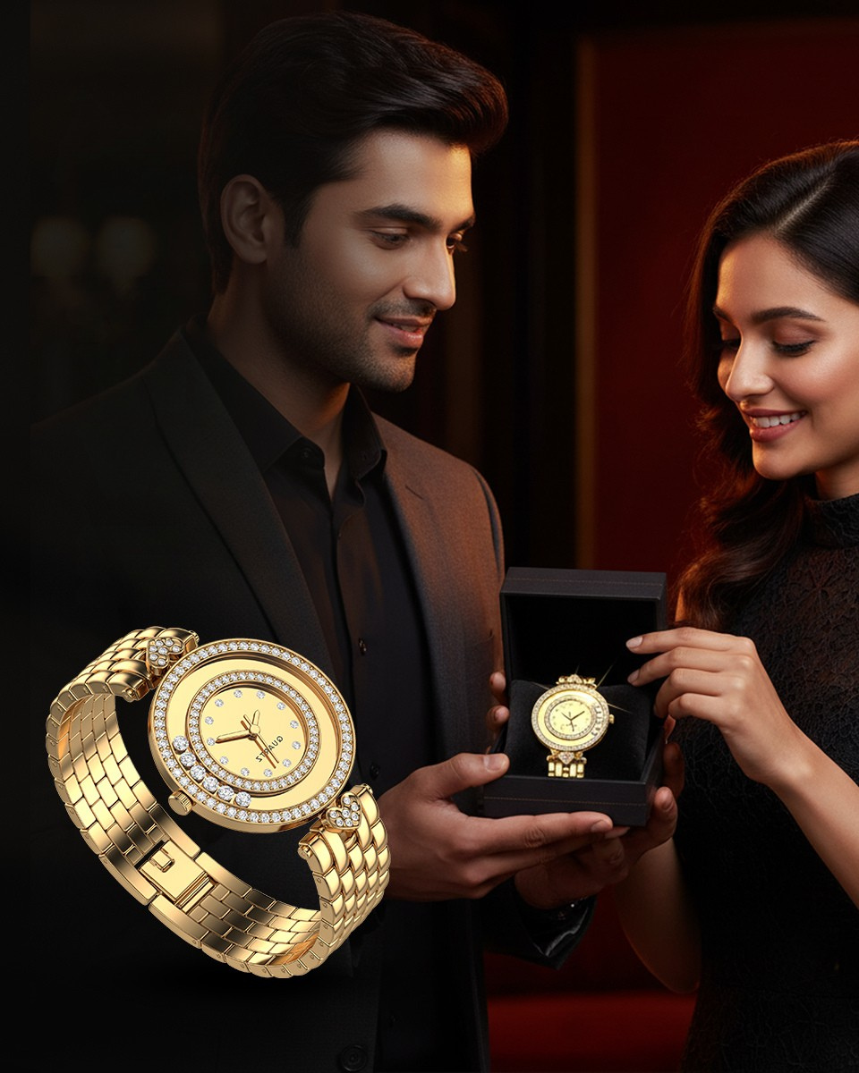 Women's Watch Gift for Wife Gold Dial Analog – Milimisto