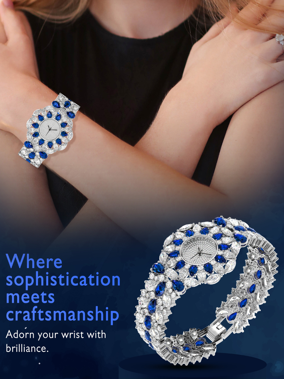 Queen's Blue Signature Women's Watch : Gift for Wife