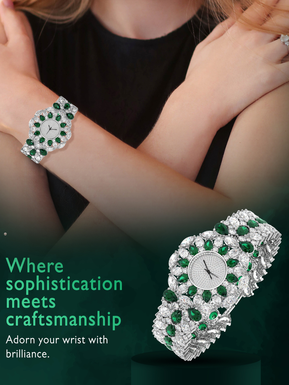 Paris Green Signature Women's Watch : Gift for Wife